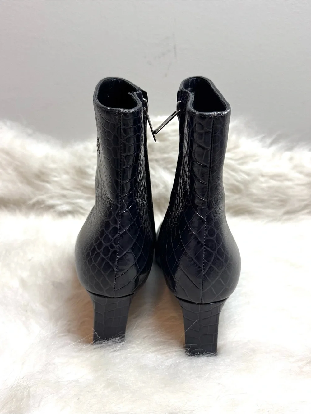 Jimmy Choo Minori Croc Embossed Snakeskin Leather Ankle Boots 36